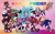 Size: 3000x1864 | Tagged: safe, artist:utter_dismae, amy rose, blaze the cat, charmy bee, cheese (chao), cream the rabbit, espio the chameleon, knuckles the echidna, miles "tails" prower, rouge the bat, shadow the hedgehog, silver the hedgehog, sonic the hedgehog, vector the crocodile, chao, 2025, aromantic, aromantic pride, asexual, asexual pride, bisexual, bisexual pride, blowing a kiss, english text, everyone is here, flag, flying, frown, gay, gay pride, gradient background, group, heart, holding something, lesbian, lesbian pride, mlm pride, neutral chao, nonbinary, nonbinary pride, pansexual, pansexual pride, pride, pride flag, progress pride, psychokinesis, redraw, shy, smile, spinning tails, team chaotix, team sonic, top surgery scars, trans male, transgender, walking, wall of tags