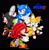 Size: 887x901 | Tagged: safe, artist:nonicpower, knuckles the echidna, miles "tails" prower, shadow the hedgehog, sonic the hedgehog, echidna, fox, hedgehog, sonic the hedgehog 3 (film), black background, chaos emerald, group, male, movie style, simple background, team sonic