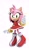 Size: 1188x2048 | Tagged: safe, artist:hanibananeez, amy rose, hedgehog, 2025, blushing, female, lineless, looking at viewer, open smile, redraw, simple background, smile, solo, sonic blitz, standing, thumbs up, white background