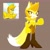 Size: 2048x2048 | Tagged: safe, artist:kanayanga, fox, spoiler:steven universe, crossover, makeup, mobianified, smile, smiling at viewer, solo female, spoiler, steven universe (series), yellow diamond