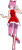 Size: 462x1056 | Tagged: safe, artist:nerey006, amy rose, human, 3d, humanized, mmd, partially humanized, simple background, transparent background