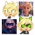 Size: 1280x1280 | Tagged: safe, artist:kanayanga, cat, 2023, adrien agreste (miraculous), barely sonic related, bust, cat noir (miraculous), crossover, fangs, green sclera, ladybug & cat noir: the movie, looking offscreen, miraculous: tales of ladybug & cat noir, mobianified, mouth open, open smile, redraw, reference inset, simple background, smile, solo, white background