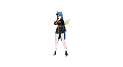 Size: 1102x600 | Tagged: safe, artist:sofisan08, oc, oc:sonia the hedgehog, human, 3d, humanized, mmd, simple background, solo, transparent background