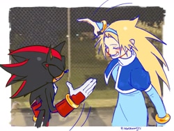 Size: 1897x1423 | Tagged: safe, artist:hanibananeez, maria robotnik, shadow the hedgehog