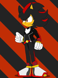 Size: 828x1104 | Tagged: safe, artist:nashiothepenguin, shadow the hedgehog, human, humanized
