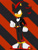 Size: 828x1104 | Tagged: safe, artist:nashiothepenguin, shadow the hedgehog, human, abstract background, flat colors, humanized, partially humanized, solo, tan skin