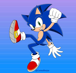 Size: 909x879 | Tagged: safe, artist:lunarozza, sonic the hedgehog, 2025