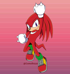 Size: 872x916 | Tagged: safe, artist:lunarozza, knuckles the echidna, 2025