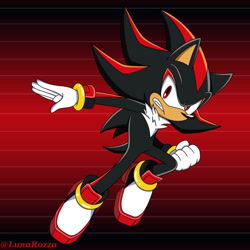 Size: 894x894 | Tagged: safe, artist:lunarozza, shadow the hedgehog, 2025