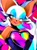 Size: 1532x2048 | Tagged: safe, artist:kuroiyuki96, rouge the bat, alternate version, solo