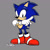 Size: 894x894 | Tagged: safe, artist:tailamyfan009, sonic the hedgehog, 2025, classic sonic, grey background, simple background, solo, uekawa style