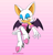 Size: 1500x1550 | Tagged: safe, artist:lunarozza, rouge the bat, abstract background, solo