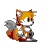 Size: 192x192 | Tagged: safe, artist:scarlettjett34, artist:shinbs, miles "tails" prower, sonic cd, 2022, animated, classic tails, gif, idle, simple background, solo, sprite, standing, transparent background, yawning