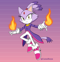 Size: 1500x1550 | Tagged: safe, artist:lunarozza, blaze the cat