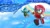 Size: 2560x1440 | Tagged: safe, artist:lemonade-pop, amy rose, flicky, bird, hedgehog, sonic adventure, bubbles, duo, female, ocean, open mouth, rainbow, water