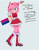 Size: 1582x2048 | Tagged: safe, artist:fableartz, amy rose, 2025, alternate universe, bisexual, bisexual pride, character name, character sheet, english text, female, grey background, looking at viewer, pride flag, pronouns, simple background, smile, solo, standing, standing on one leg, v sign, wink