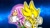 Size: 1920x1080 | Tagged: safe, artist:soniclover82, knuckles the echidna, sonic the hedgehog, super sonic, echidna, hedgehog, 2025, abstract background, back to back, duo, frown, hyper form, hyper knuckles, looking offscreen, male, outline, space, star (sky), super form, wallpaper