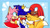 Size: 1800x1001 | Tagged: safe, artist:confused-bagel, amy rose, knuckles the echidna, miles "tails" prower, sonic the hedgehog, echidna, fox, hedgehog, birthday, cape, crown, dark skin, female, hugging, male, quartet