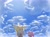 Size: 2048x1502 | Tagged: safe, artist:pokersmtng, amy rose, miles "tails" prower, fox, hedgehog, 2025, clouds, daytime, duo, female, looking offscreen, looking up, male, mouth open, open mouth, open smile, outdoors, scenery, smile