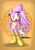 Size: 1080x1552 | Tagged: safe, artist:nonicpower, 2023, abstract background, cute, hand on hip, liza the chameleon, lizabetes, looking at viewer, outline, signature, smile, solo