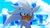 Size: 2048x1152 | Tagged: safe, artist:miijiu, silver the hedgehog, hedgehog, blue sky, clouds, daytime, hope, japanese text, looking at viewer, male, smile, solo, text, youtube link in description, youtube thumbnail