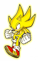 Size: 791x1197 | Tagged: safe, artist:yuji uekawa, sonic the hedgehog, super sonic, official artwork, super form
