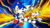 Size: 1192x670 | Tagged: safe, artist:soniclover82, miles "tails" prower, sonic the hedgehog, fox, hedgehog, 2024, abstract background, alternate version, back to back, duo, male, wallpaper