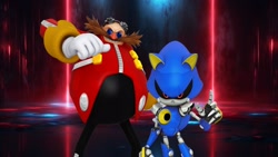 Size: 1920x1080 | Tagged: safe, artist:soniclover82, metal sonic, robotnik, 3d, duo, wallpaper