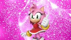 Size: 1920x1080 | Tagged: safe, artist:soniclover82, amy rose, 3d, solo, sonic and all-stars racing transformed, wallpaper