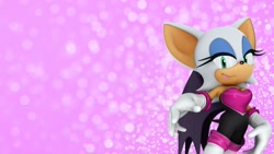 Size: 1920x1080 | Tagged: safe, artist:soniclover82, rouge the bat, 3d, solo, wallpaper