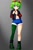 Size: 512x768 | Tagged: safe, ai art, scourge the hedgehog, human, asymmetrical clothes, asymmetrical legwear, blue eyes, boots, glasses, glasses on head, gradient background, green hair, humanized, jacket, leg warmers, male, official style, partially humanized, shorts, single leg pantyhose, solo, sunglasses