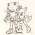 Size: 2048x2048 | Tagged: safe, artist:somemismatchedsocks, miles "tails" prower, sonic the hedgehog, fox, hedgehog, 2025, bag, clothes, cute, duo, eyes closed, fully clothed, grey background, groceries, holding hands, holding something, line art, male, monochrome, mouth open, open smile, shirt, shorts, simple background, smile, sonabetes, tailabetes, walking