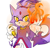 Size: 1024x985 | Tagged: safe, artist:12squibbles, blaze the cat, 2017, clenched teeth, fire, fire hand, flame, frown, holding something, looking at viewer, signature, simple background, sol emerald, solo, standing, white background