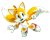 Size: 1510x1213 | Tagged: safe, artist:finnakira, miles "tails" prower, 2014, 3d, absurd res, arms out, cel shaded, flying, looking offscreen, mid-air, mouth open, open smile, redraw, smile, solo, sonic generations