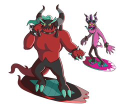 Size: 2572x2220 | Tagged: safe, artist:pyjamakama, zavok, zazz, zeti, 2025, claws, duo, extreme gear, simple background, sonic racing crossworlds, standing, transparent background, yellow sclera