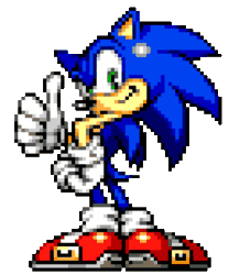 Size: 640x770 | Tagged: safe, editor:jaminux, sonic the hedgehog, 2022, animated, edit, gif, hand on hip, looking back, looking back at viewer, simple background, smile, smiling at viewer, solo, sonic advance, sprite, standing, tapping foot, transparent background, upscaled