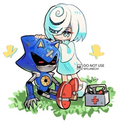 Size: 1475x1475 | Tagged: safe, artist:mylunechi, metal sonic, sage, sonic frontiers