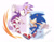 Size: 1439x1124 | Tagged: safe, artist:itsalezzia, blaze the cat, sonic the hedgehog, cat, hedgehog, 2025, duo, female, male