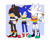 Size: 1280x1036 | Tagged: dead source, safe, artist:illodin, shadow the hedgehog, silver the hedgehog, sonic the hedgehog, 2017, abstract background, aromantic, aromantic pride, asexual, asexual pride, clothes, flag, frown, gay, gay pride, hand on shoulder, holding hands, holding something, looking at them, looking at viewer, looking offscreen, outline, pride, pride flag, shirt, smile, trans male, trans pride, transgender, trio