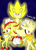Size: 3456x4800 | Tagged: safe, artist:nicktoonsanimes, shadow the hedgehog, silver the hedgehog, sonic the hedgehog, super shadow, super sonic, 30 days sonic, 2021, clenched fists, flat colors, flying, frown, gradient background, looking offscreen, mid-air, signature, super form, super silver, trio