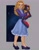 Size: 1612x2048 | Tagged: safe, artist:pincushionx, maria robotnik, shadow the hedgehog, human, 2025, abstract background, aged down, alternate universe, arm fluff, barefoot, carrying them, cheek fluff, dark skin, duo, gloves off, leg fluff, looking at viewer, looking offscreen, paws, smile, standing, star (sky), yellow sclera, younger