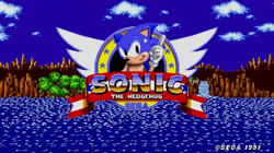 Size: 2388x1339 | Tagged: safe, sonic the hedgehog, sonic the hedgehog (1991), screencap, sega logo, title screen