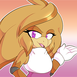 Size: 2048x2048 | Tagged: safe, artist:chaobucks, oc, oc:reef the seagull, bird, 2023, gradient background, lesbian, lesbian pride, lidded eyes, mouth open, oc only, open smile, outline, pride, pride flag, pride flag background, seagull, smile, smirk, solo