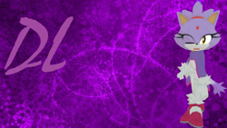 Size: 1024x576 | Tagged: safe, artist:waleedtariqmmd, blaze the cat, 3d, mmd, solo, wink