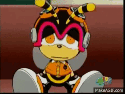 Size: 320x240 | Tagged: safe, charmy bee, bee, animated, charmabetes, crying, cute, gif, makeagif.com, screencap, sonic x, tears