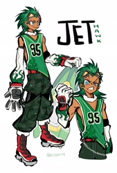 Size: 1381x2048 | Tagged: safe, artist:kiioki11, jet the hawk, human, extreme gear, humanized, solo