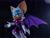 Size: 2048x1564 | Tagged: dead source, safe, artist:ladylunanova, rouge the bat, 3d, abstract background, lidded eyes, looking at viewer, solo