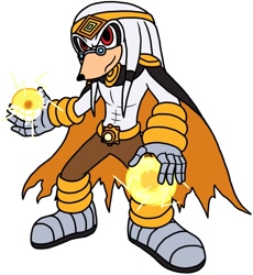 Size: 898x976 | Tagged: safe, artist:kyurem2424, dr. finitevus, echidna, albino, alternate universe, au:sonic world travel, cape, electricity, glasses, no power pattern, white background