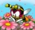 Size: 720x607 | Tagged: safe, artist:~aoi-k, charmy bee, bee, charmabetes, cute, flower, flying, happy, low res, male, solo