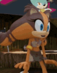Size: 504x640 | Tagged: safe, sticks the badger, badger, animated, clenched fist, clothes, cute, excited, female, fist, happy, low res, screencap, skirt, solo, sonic boom (tv), stickabetes